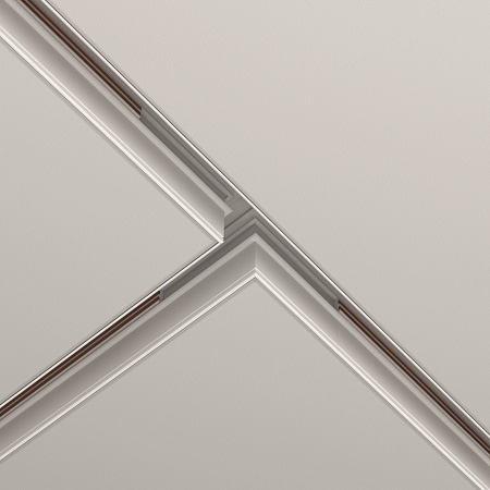 Коннектор Т-образный Exility встраиваемый под ГКЛ 12,5мм, белый - фото