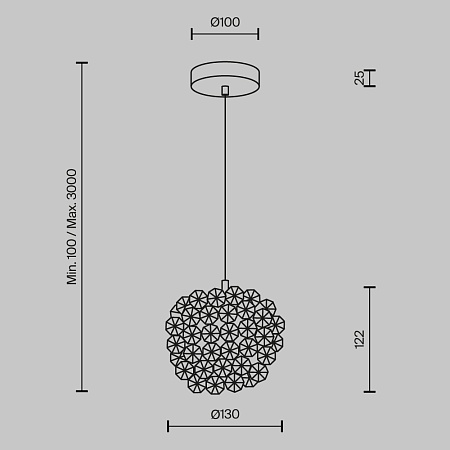 Подвесной светильник Maytoni MOD487PL-01BS - фото