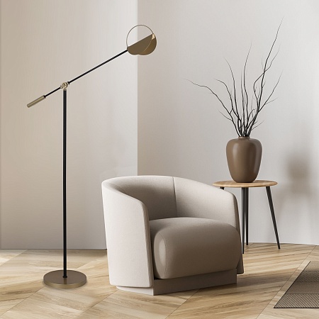 Напольный светильник Eurosvet 01143/1 черный/золото - фото