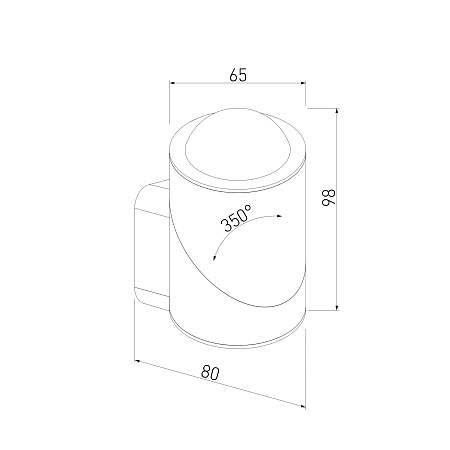 Уличный настенный светодиодный светильник GIRA U LED IP54 35127/U черный Elektrostandard - фото