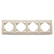 Рамка 4-местная горизонтальная STEKKER, PFR00-9004-02, серия Эрна, слоновая кость - фото