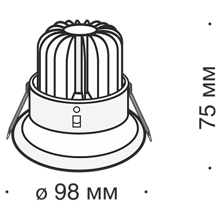 Встраиваемый светильник Technical Yin DL031-2-L8B - фото