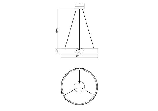 Подвесной светильник Maytoni Interstellar MOD309PL-L30GR4K - фото