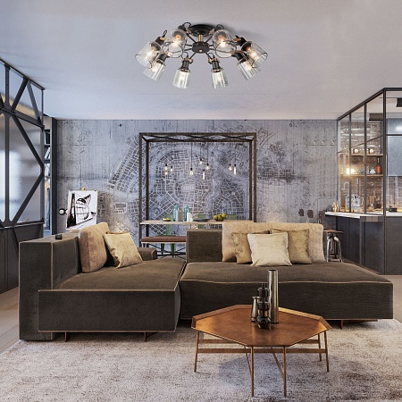 Потолочный светильник Eurosvet 70111/8 черный - фото