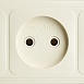 Розетка 4-местная б/з STEKKER, PST16-60-20 (RA 16-464-БЖ), пластик АВС, 250В, 16А, IP20, слоновая кость - фото