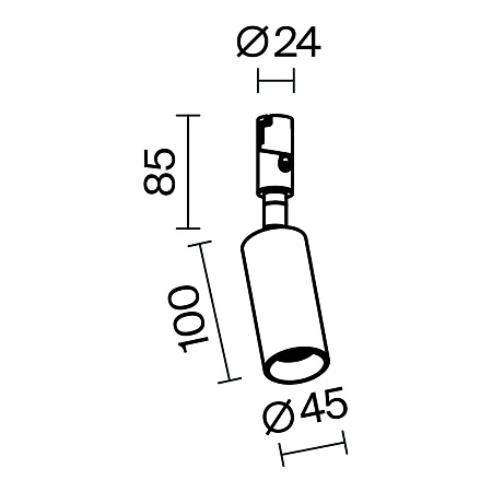 Трековая система Technical гибкая на стену чёрная 150x150x150 TS-Z-150-TR201-1-10W3K-M-B