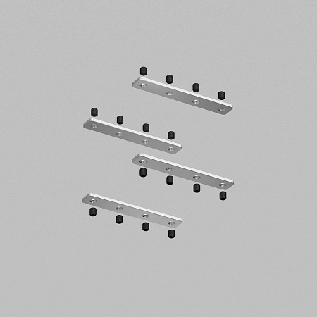 TR2018-AL Комплект прямых соединителей трека SLOTT, алюминий - фото