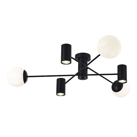 Светильник потолочный Черный/Белый GU10+E27 3+3*5+60W SLE1105-402-06 - фото