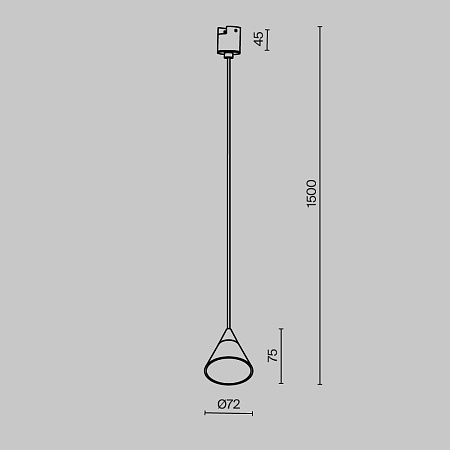 Трековый светильник Technical Cono TR166-1-7W3K-M-B - фото
