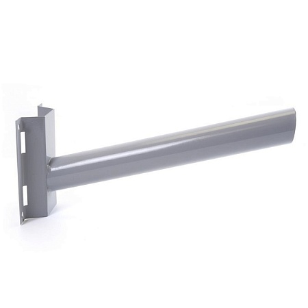 Кронштейн для уличных (консольных) светильников НА ОПОРУ/СТОЛБ, посадочный диаметр 48мм, серый, ДС-3 - фото