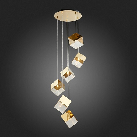 Светильник подвесной ST-Luce Золотистый/Прозрачный, Золотистый G9 6*5W SL1182.203.06 - фото