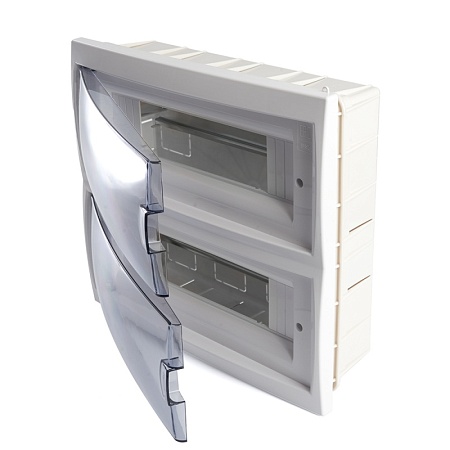 Бокс встраиваемый STEKKER EBX50-2/24-20 24 модуля, пластик, серия Standart - фото
