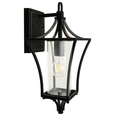 Светильник садово-парковый Feron PL731 на стену вниз  60W E27 230V, черный - фото