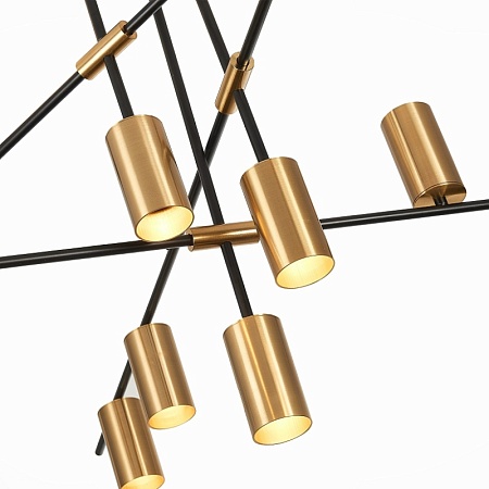 Светильник потолочный ST-Luce Черный/Латунь GU10 12*7W SL1206.402.12 - фото