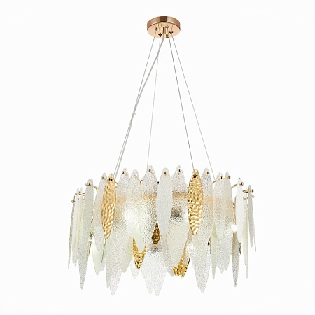 Люстра подвесная ST-Luce Золотистый/Прозрачный, Белый E14 8*60W SL1224.203.08 - фото