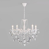 Подвесной светильник Eurosvet 10108/5 белый/прозрачный хрусталь Strotskis