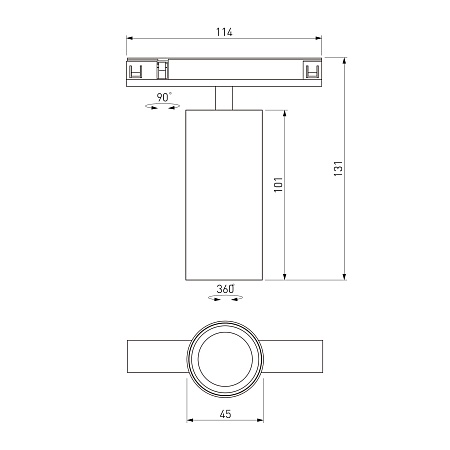 Трековый светильник 10W 4000K (латунь) 85525/01 система Лайн 85525/01 Elektrostandard - фото