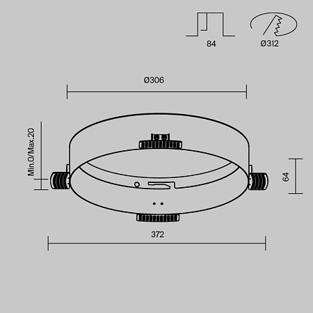 Аксессуар для встраиваемого светильника Technical Zon DLA032-TRS36-W - фото