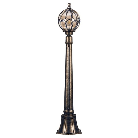 Светильник садово-парковый Feron PL3806 круглый, столб  60W 230V E27, черное золото - фото