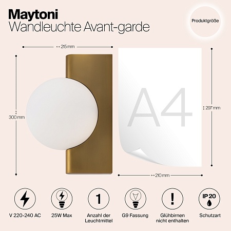 Настенный светильник (бра) Maytoni Avant-garde MOD324WL-01BS - фото