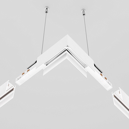 Коннектор питания угловой 15см Exility белый - фото