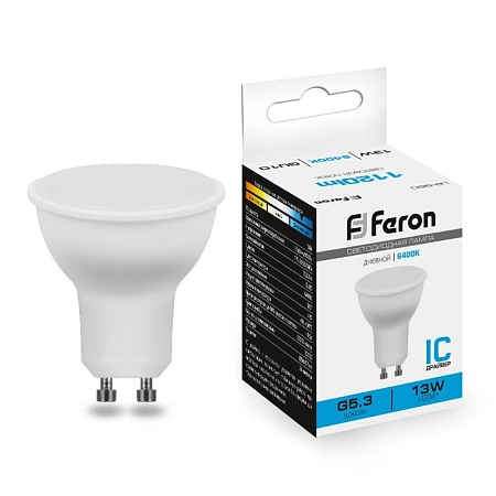 Лампа светодиодная Feron LB-960 MR16 GU10 13W 175-265V 6400K - фото