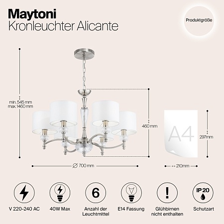 Люстра Maytoni Alicante MOD014CL-06N - фото