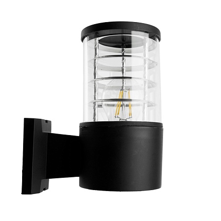 Светильник садово-парковый Feron.ONE DH0801-P, на стену вверх, E27 230V, черный пластик - фото