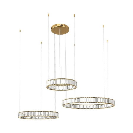 10135/3 Gold Подвесной светильник LOFT IT Crystal ring - фото