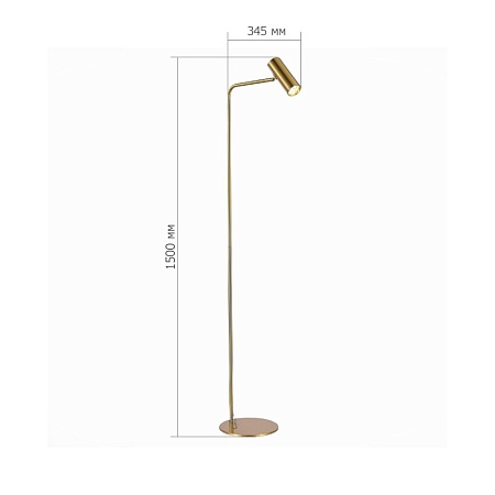 Торшер ST-Luce Латунь/Латунь LED 1*3W 3000K SL1006.205.01 - фото