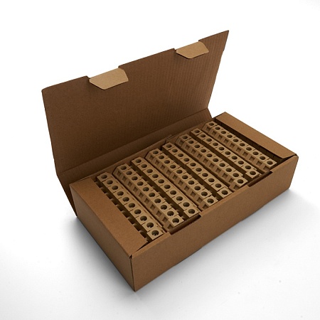 Зажим наборный изолированный (винтовой) ЗНИ - 10,0 (JXB10), бежевый STEKKER - фото