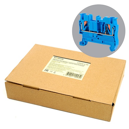 Зажим пружинный, 2-проводной проходной ЗНИ - 2,5 ,JXB PT 2,5 , серый LD572-2-25 - фото