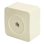 Розетка RJ-45 открытой установки, 1-местная, STEKKER, серия София, слоновая кость, MST00-20-04