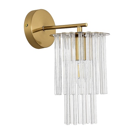 Светильник настенный Латунь/Прозрачный E14 1*40W SLE1122-301-01 - фото