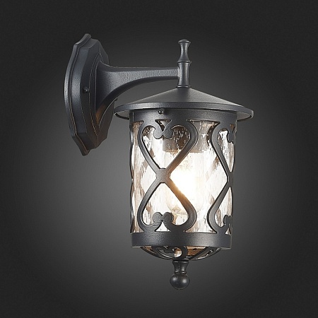 Светильник уличный настенный ST-Luce Черный/Черный, Прозрачный E27 1*60W SL085.411.01 - фото