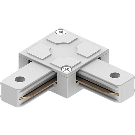 Коннектор угловой однофазный для шинопровода, белый, LD1007 - фото