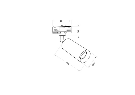 Трековый светильник Technical Focus TR028-3-GU10-MG - фото