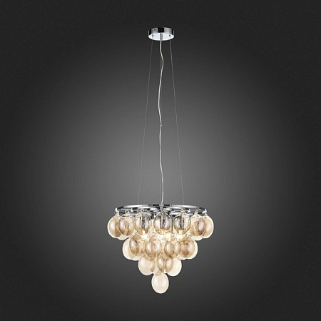 Светильник подвесной ST-Luce Хром/Коньячный E27 5*60W SL432.203.05 - фото