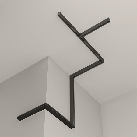 Трековая система Technical встраиваемая магнитная чёрная 380x160 TS-L-380-TR031-2-18W3K-B