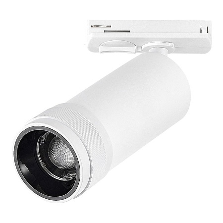 Св-к трек. Zoom Белый LED 1*20W 4000K 1 800Lm Ra 10-55° IP20 D65xH145 220V ST385.546.20 - фото