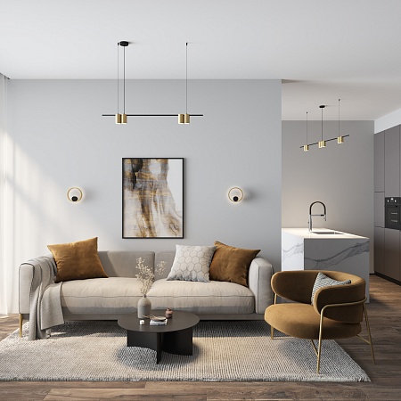 Бра Denkirs Orbit DK5060-BK+SG - фото