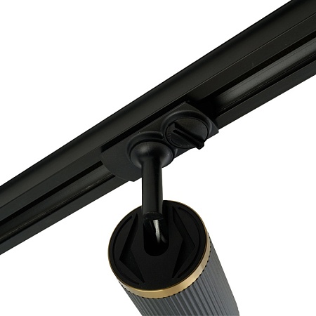 Светильник Feron AL174 трековый однофазный на шинопровод под лампу GU10, черный античное золото - фото