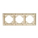 Рамка 3-местная горизонтальная STEKKER, PFR00-9013-02, серия Эрна Элегант, слоновая кость - фото