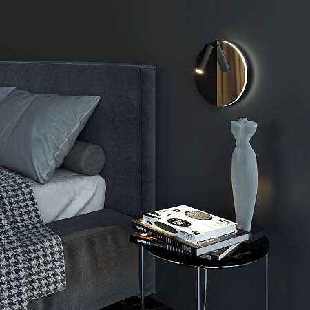 Настенный светодиодный светильник Drom LED 40105/LED чёрный/чёрный жемчуг Elektrostandard - фото