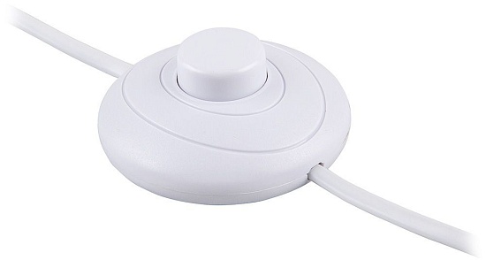 Сетевой шнур (с ножным выключателем) белый, DM106 - фото