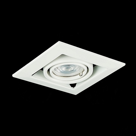 Св-к встр. Черный, Белый GU10 1*50W IP20 L126xW126xH70 220V Без ламп ST250.558.01 - фото