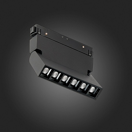 Магнитный трековый светильник Черный LED 1*6W 4000K 532Lm Ra>80 36° IP20 L120xW22xH108 ST364.446.06 - фото