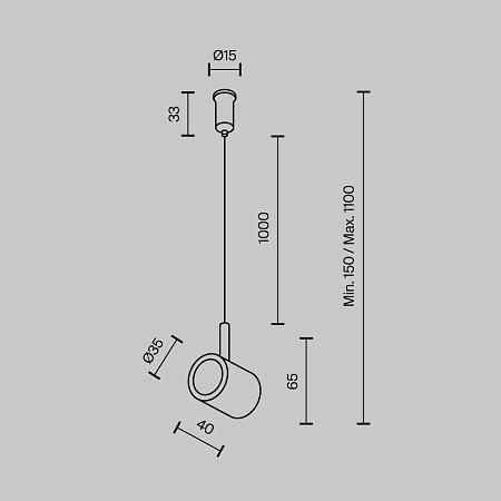 Комплектующие для трекового светильника Technical TRA154CSW-1BS - фото