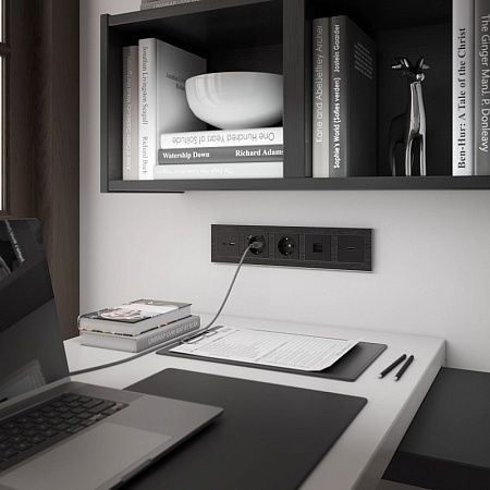 Розетка HDMI (черный матовый) W1186008 - фото