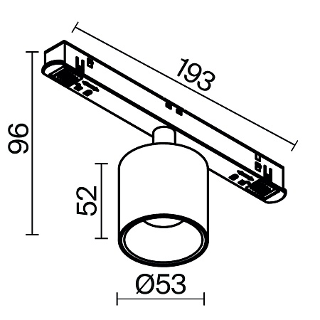 Трековый светильник Technical Alfa S TR132-4-7W-DS-B - фото